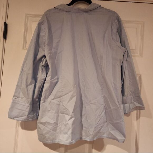 Denim & Co blue button up shirt 2X - Picture 3 of 4